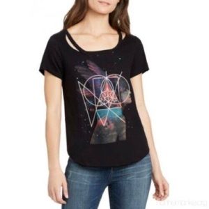 William Rast cut out fairy outer space graphic tee